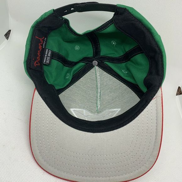 Diamond Supply Co. Snapback Hat Green Red - Picture 4 of 6